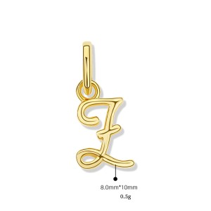 925 Sterling Silver Gold Tone Letter A to Z Pendant 90200092 925 Sterling Silver Gold Tone Letter A to Z Pendant 90200092