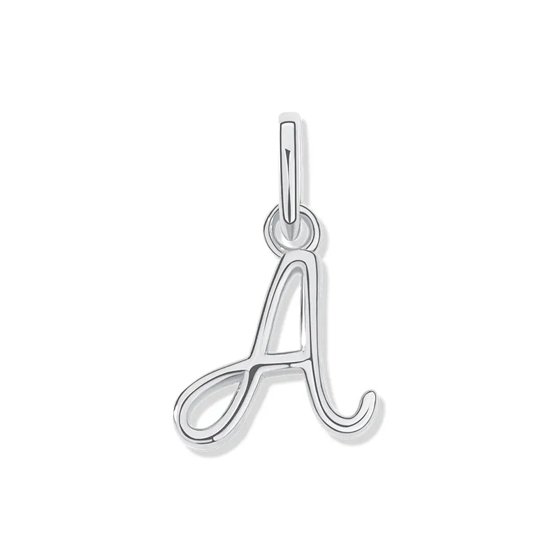 925 Sterling Silver Silver Tone Letter A to Z Pendant 90200093