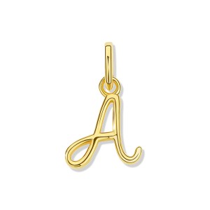 925 Sterling Silver Gold Tone Letter A to Z Pendant 90200092 925 Sterling Silver Gold Tone Letter A to Z Pendant 90200092