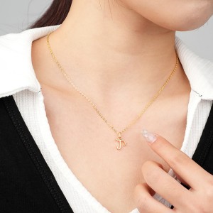 925 Sterling Silver Gold Tone Letter A to Z Pendant 90200092 925 Sterling Silver Gold Tone Letter A to Z Pendant 90200092