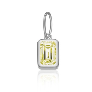 925 Sterling Silver Silver Tone Colorful Zirconia Birthstone Pendant 90200095