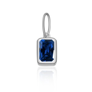 925 Sterling Silver Silver Tone Colorful Zirconia Birthstone Pendant 90200095