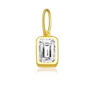 925 Sterling Silver Gold Tone Colorful Zirconia Birthstone Pendant 90200094