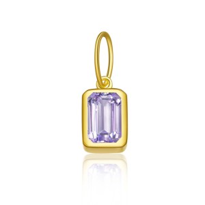 925 Sterling Silver Gold Tone Colorful Zirconia Birthstone Pendant 90200094