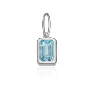 925 Sterling Silver Silver Tone Colorful Zirconia Birthstone Pendant 90200095