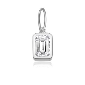 925 Sterling Silver Silver Tone Colorful Zirconia Birthstone Pendant 90200095