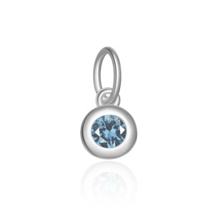 925 Sterling Silver Colorful Zirconia Birthstone Pendant 90200097