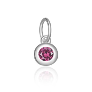 925 Sterling Silver Colorful Zirconia Birthstone Pendant 90200097