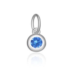 925 Sterling Silver Colorful Zirconia Birthstone Pendant 90200097