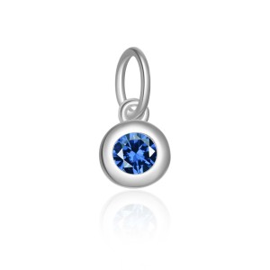 925 Sterling Silver Colorful Zirconia Birthstone Pendant 90200097
