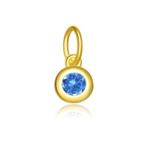 925 Sterling Silver Colorful Zirconia Birthstone Pendant 90200096
