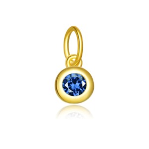 925 Sterling Silver Colorful Zirconia Birthstone Pendant 90200096