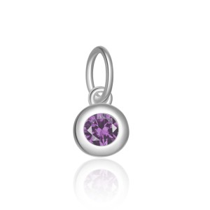 925 Sterling Silver Colorful Zirconia Birthstone Pendant 90200097