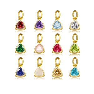 S925 Colorful Zirconia Birthstone Pendant 90200098