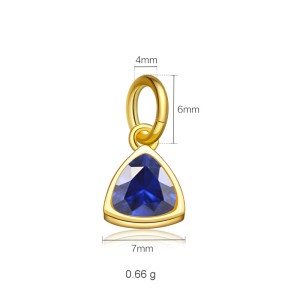 S925 Colorful Zirconia Birthstone Pendant 90200098
