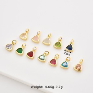 S925 Colorful Zirconia Birthstone Pendant 90200098
