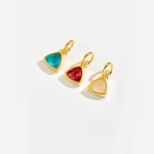 S925 Colorful Zirconia Birthstone Pendant 90200098