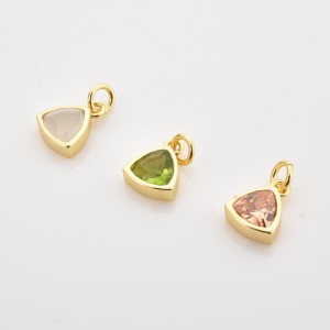 S925 Colorful Zirconia Birthstone Pendant 90200098