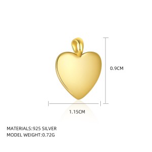 925 Sterling Siver Love Heart Pendant 90200099