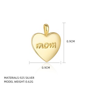 925 Sterling Siver Love Heart Pendant 90200099