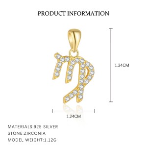 925 Sterling Silver Zirconia Constellation Pendant 90200102