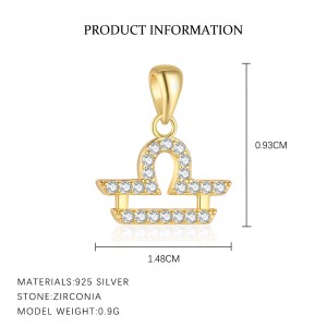 925 Sterling Silver Zirconia Constellation Pendant 90200102