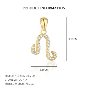 925 Sterling Silver Zirconia Constellation Pendant 90200102