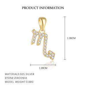 925 Sterling Silver Zirconia Constellation Pendant 90200102