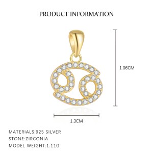 925 Sterling Silver Zirconia Constellation Pendant 90200102