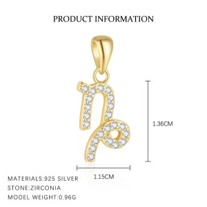 925 Sterling Silver Zirconia Constellation Pendant 90200102