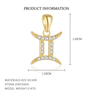 925 Sterling Silver Zirconia Constellation Pendant 90200102