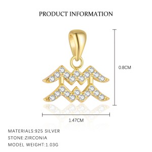 925 Sterling Silver Zirconia Constellation Pendant 90200102