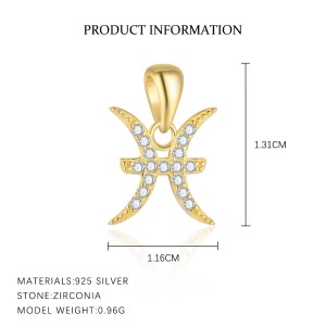 925 Sterling Silver Zirconia Constellation Pendant 90200102