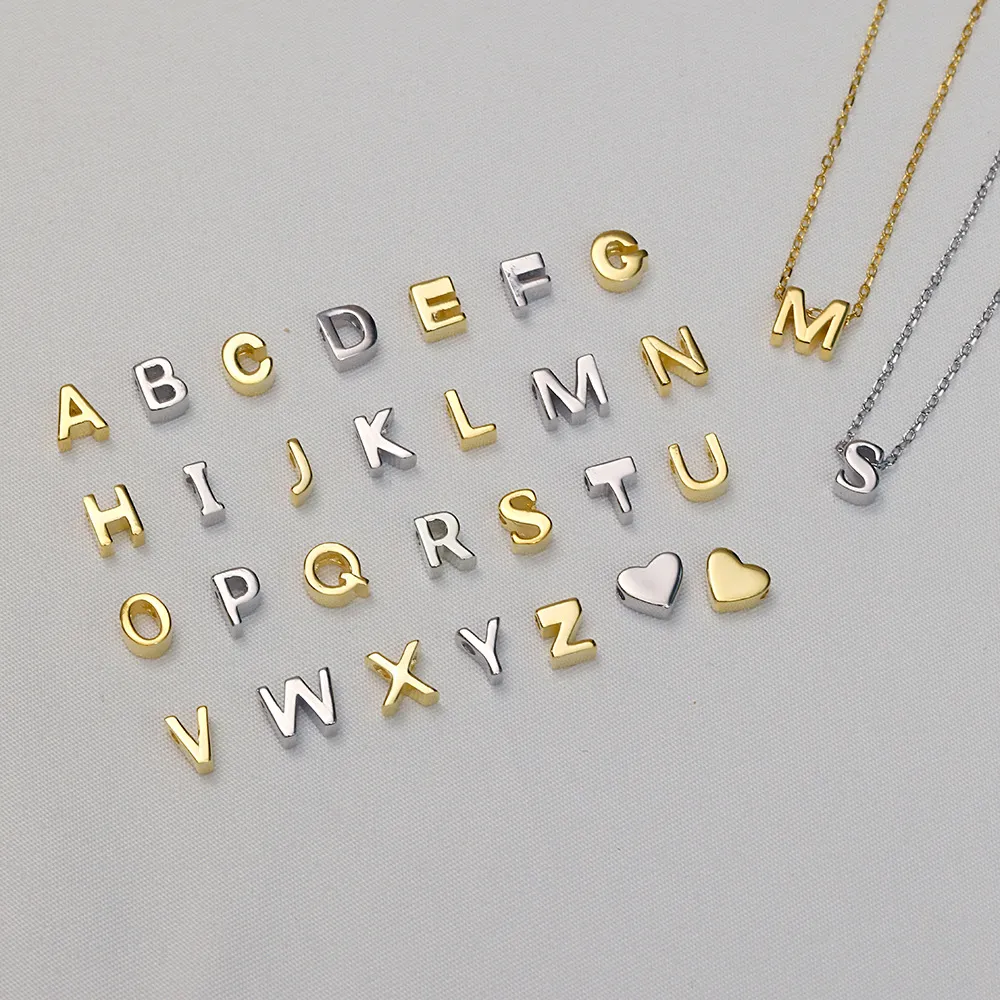 925 Sterling Silver Silver Tone Alphabet Letter Pendant 90200103 925 Sterling Silver Silver Tone Alphabet Letter Pendant 90200103