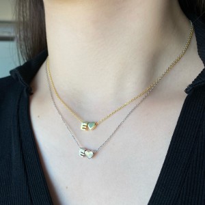 925 Sterling Silver Gold Tone Alphabet Letter Pendant 90200104