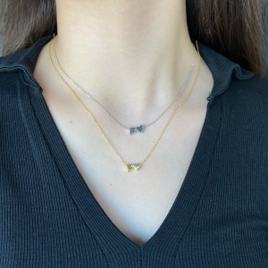 925 Sterling Silver Gold Tone Alphabet Letter Pendant 90200104