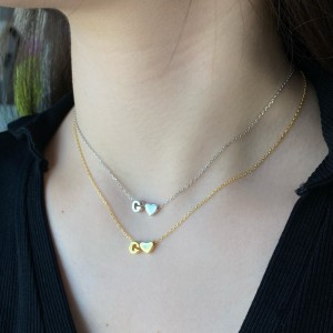 925 Sterling Silver Gold Tone Alphabet Letter Pendant 90200104