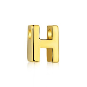 925 Sterling Silver Gold Tone Alphabet Letter Pendant 90200104