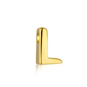 925 Sterling Silver Gold Tone Alphabet Letter Pendant 90200104