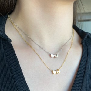 925 Sterling Silver Gold Tone Alphabet Letter Pendant 90200104