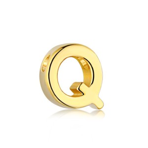 925 Sterling Silver Gold Tone Alphabet Letter Pendant 90200104