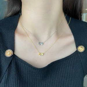 925 Sterling Silver Gold Tone Alphabet Letter Pendant 90200104