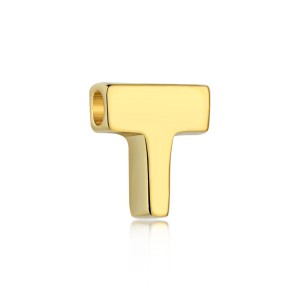 925 Sterling Silver Gold Tone Alphabet Letter Pendant 90200104