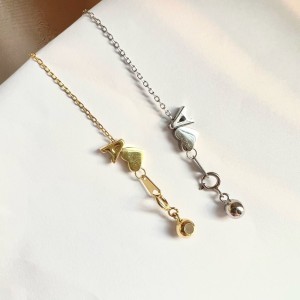 925 Sterling Silver Gold Tone Alphabet Letter Pendant 90200104