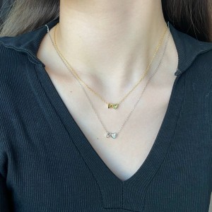 925 Sterling Silver Gold Tone Alphabet Letter Pendant 90200104