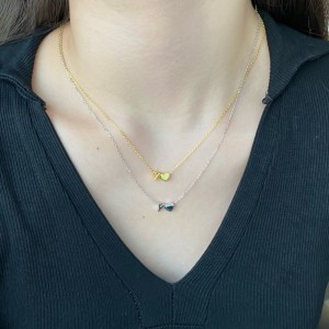 925 Sterling Silver Gold Tone Alphabet Letter Pendant 90200104