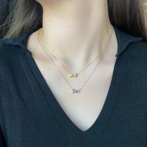 925 Sterling Silver Gold Tone Alphabet Letter Pendant 90200104