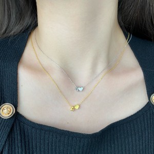 925 Sterling Silver Gold Tone Alphabet Letter Pendant 90200104