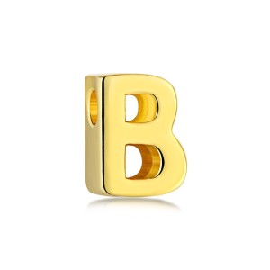 925 Sterling Silver Gold Tone Alphabet Letter Pendant 90200104