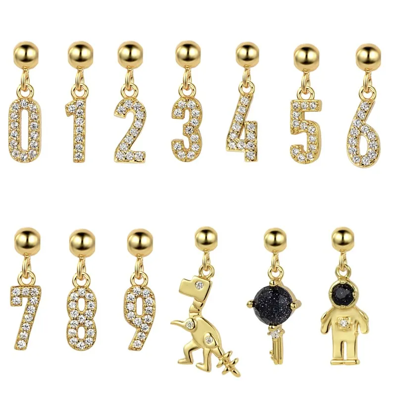 925 Sterling Silver Number Charm Bracelet 90200105